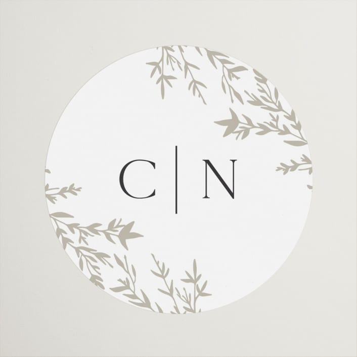 "Swoon" - Wedding Favor Stickers in Cotton by Carolyn Nicks - Front