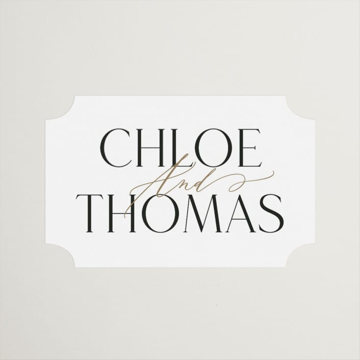 "Overlay" - Wedding Favor Stickers in Silk by Kelly Schmidt - Front