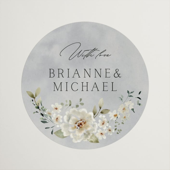 "Love Song" - Wedding Favor Stickers in Meadow by Petra Kern - Front
