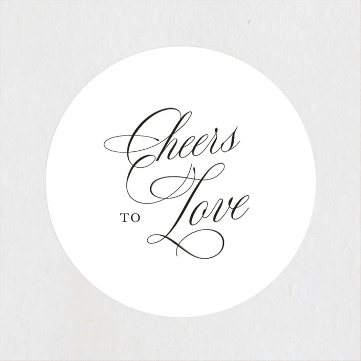 "Best is yet to come" - Wedding Favor Stickers in Classique by Design Lotus - Front