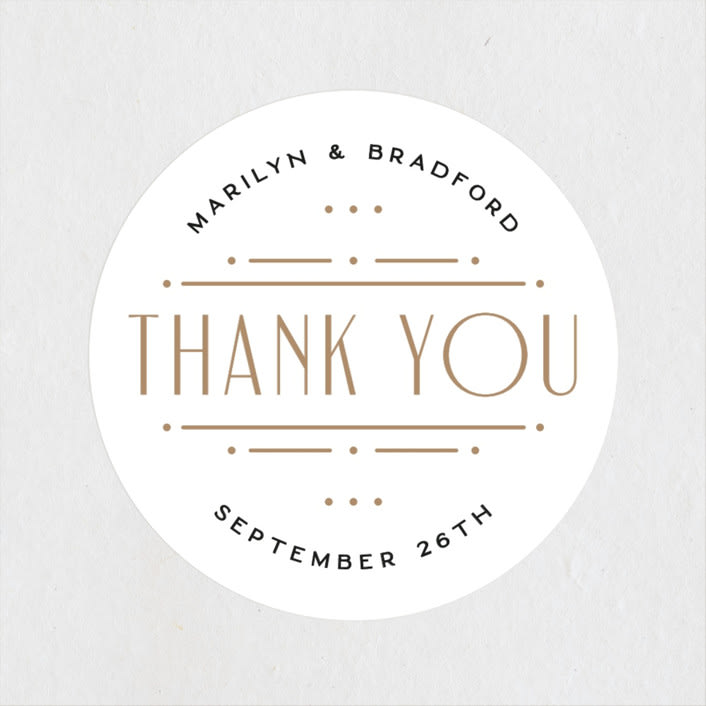 "Encapsulated" - Wedding Favor Stickers in Black Tie by Hooray Creative - Front