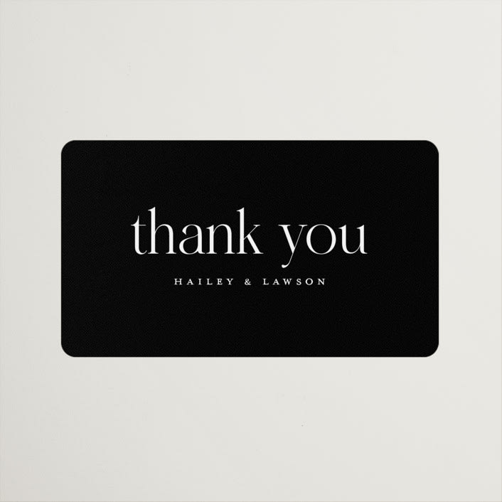 "Photographie" - Wedding Favor Stickers in Noir by Christie Garcia - Front