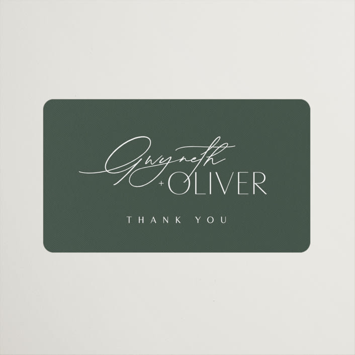 "Flip" - Wedding Favor Stickers in Forest by Kelly Schmidt - Front