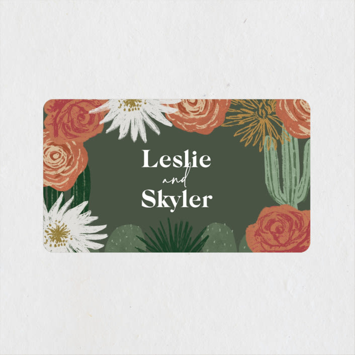 "boho desert" - Wedding Favor Stickers in Sand by Cass Loh - Front