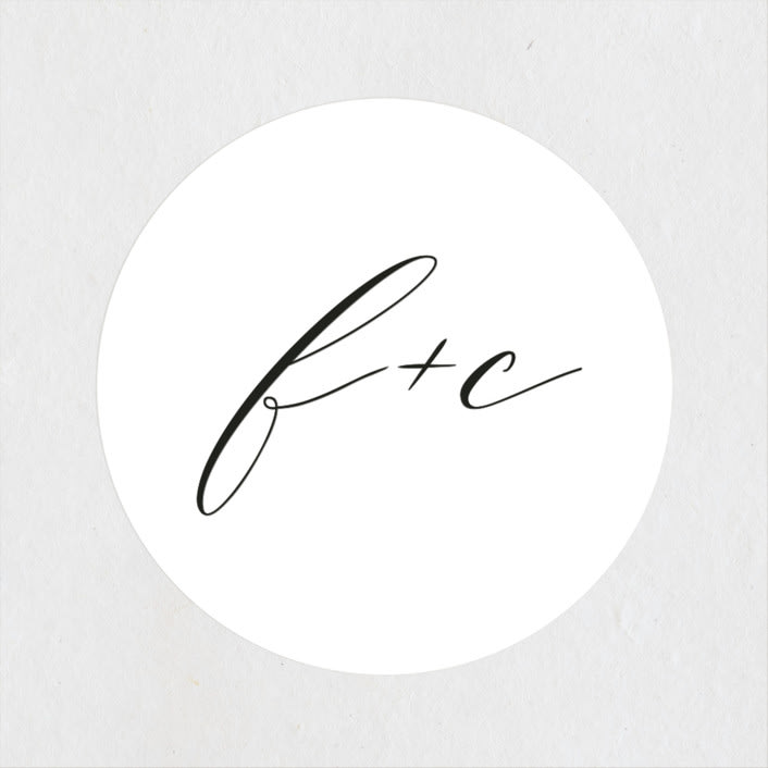 "Simple Elegance" - Wedding Favor Stickers in Tuxedo by Phrosné Barwood - Front