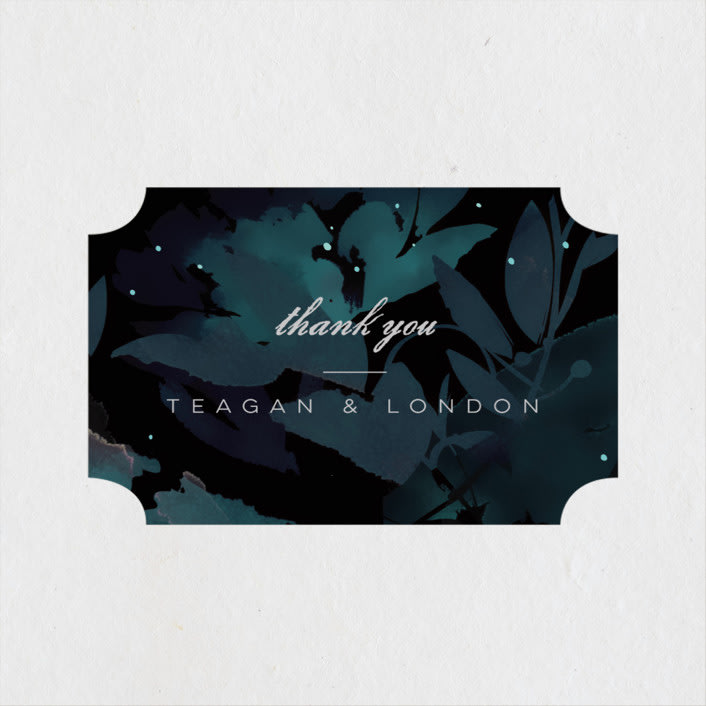 "Midnight Garden" - Wedding Favor Stickers in Midnight by Lori Wemple - Front