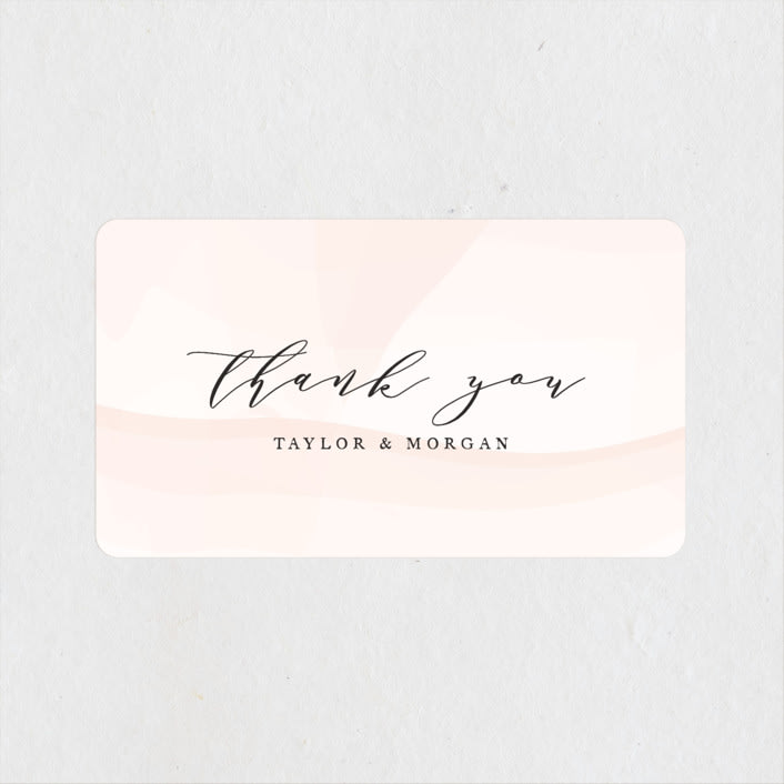 "Formal Watercolor" - Wedding Favor Stickers in Bashful by Jennifer Postorino - Front
