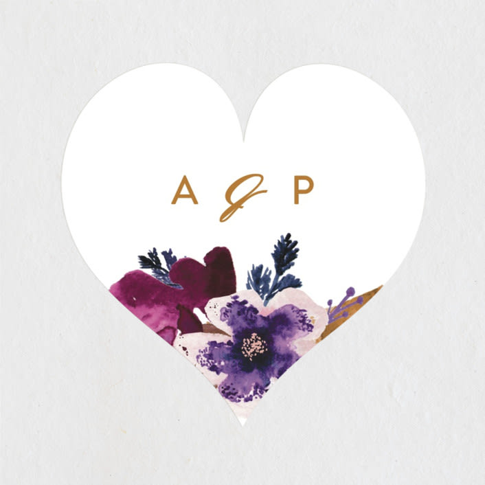 "Fall romance" - Wedding Favor Stickers in Jewelled by Creo Study - Front