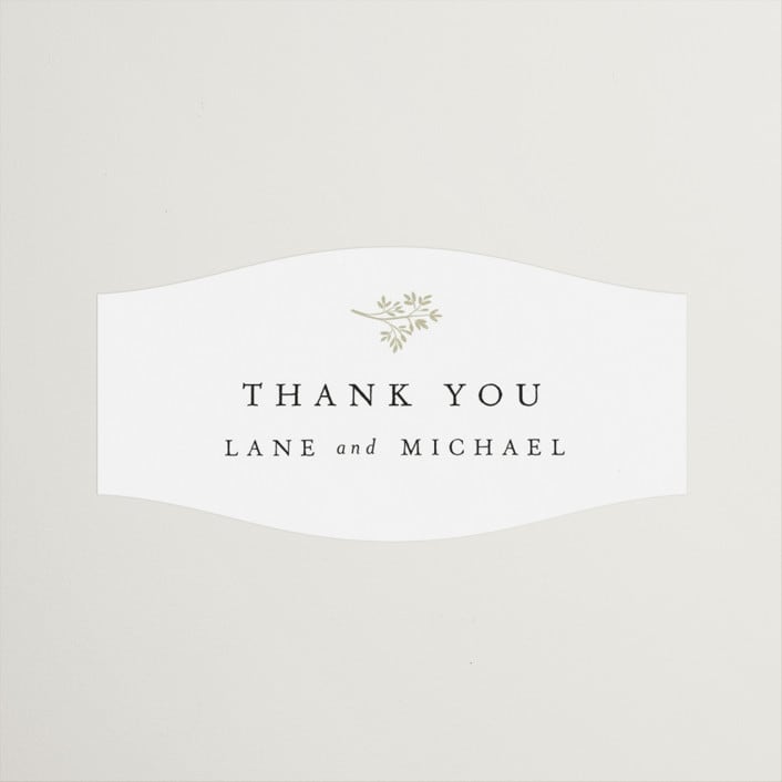 "Sense and Sensibility" - Wedding Favor Stickers in Cloud by Design Lotus - Front