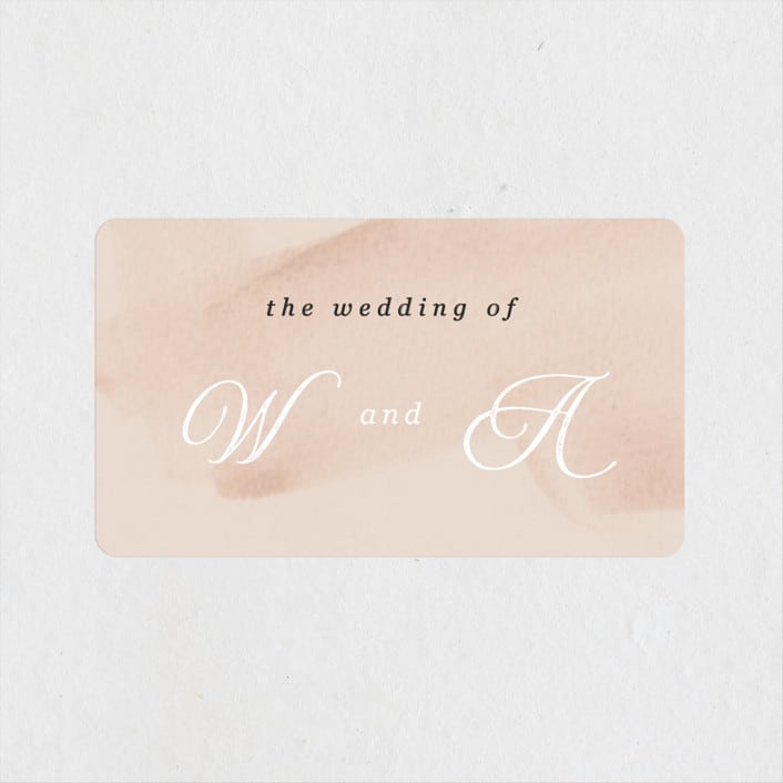 "Romance" - Wedding Favor Stickers in Snowball by Anna Elder - Front