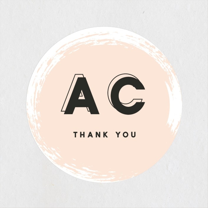 "bold blush" - Wedding Favor Stickers in Blush by frances mathys - Front