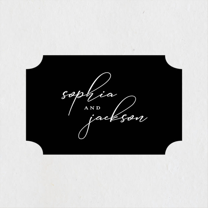 "Kindly Join Us" - Wedding Favor Stickers in Pearl by Laura Hamm - Front