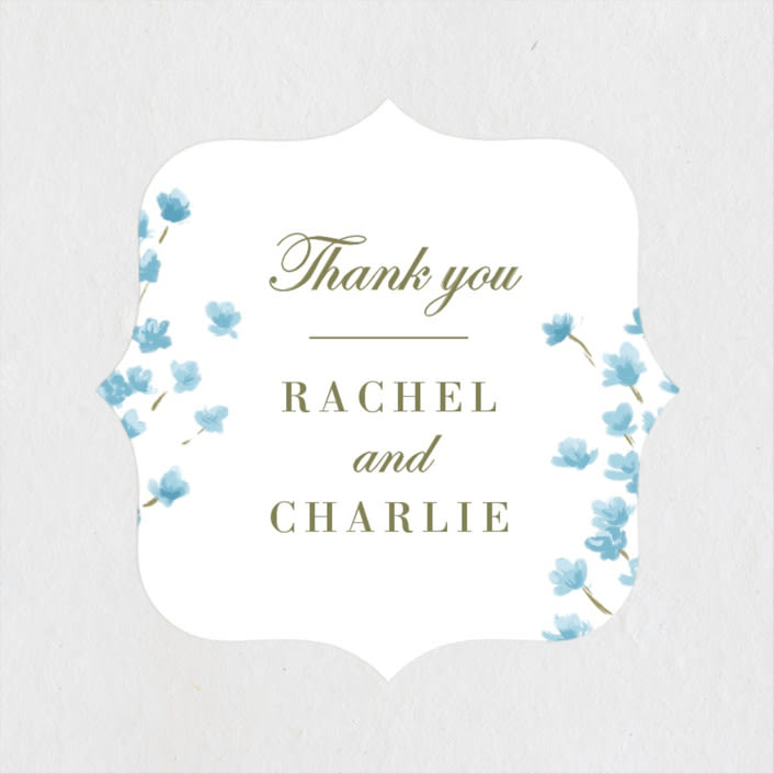 "Peony Gardens" - Wedding Favor Stickers in Peony by Inna Moreva - Front