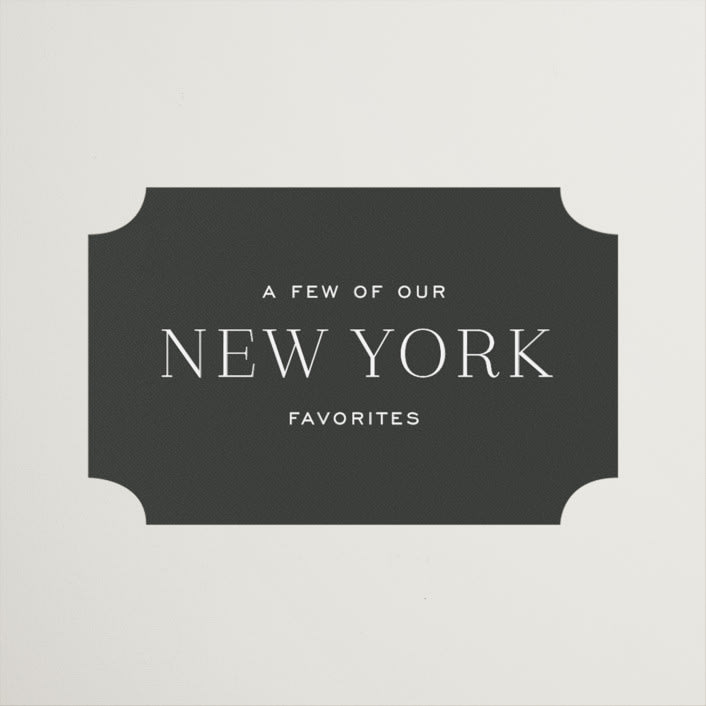 "Upper East" - Wedding Favor Stickers in Charcoal by Megan Davis - Front