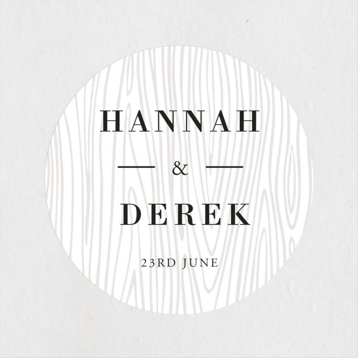 "Rustic Grain" - Wedding Favor Stickers in Ashwood by Oma N. Ramkhelawan - Front