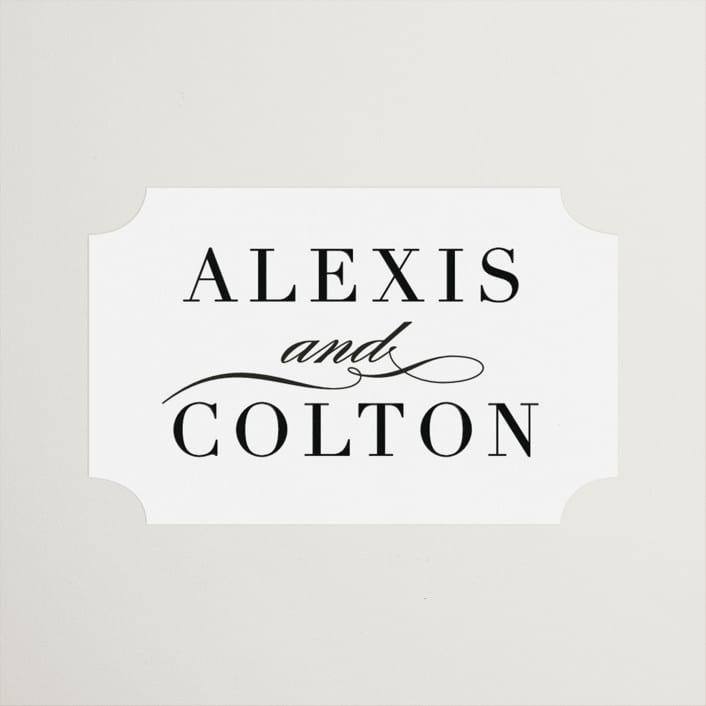 "Charming" - Wedding Favor Stickers in Pearl by AK Graphics - Front