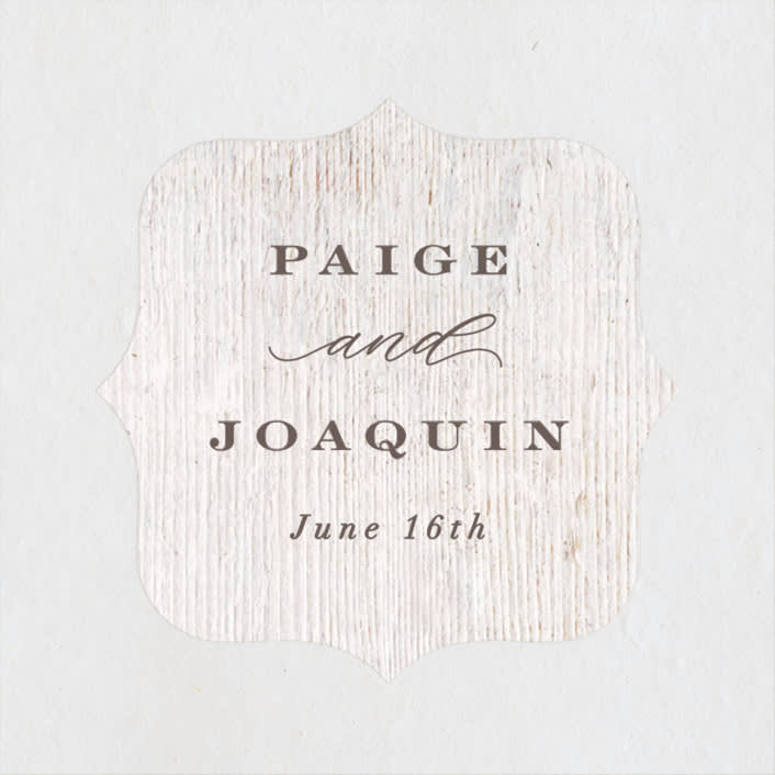 "Barnwood" - Wedding Favor Stickers in Ash by Hooray Creative - Front