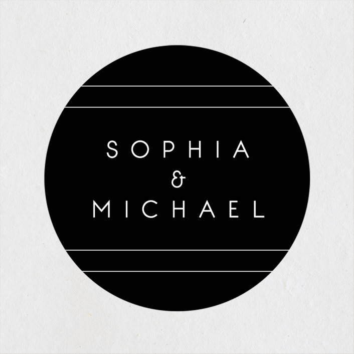 "Vesperum" - Wedding Favor Stickers in Slate by GeekInk Design - Front