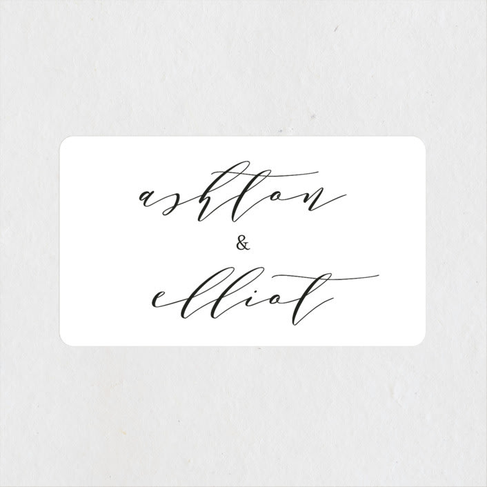 "Sparkle + Shine" - Wedding Favor Stickers in Snow by Kristie Kern - Front
