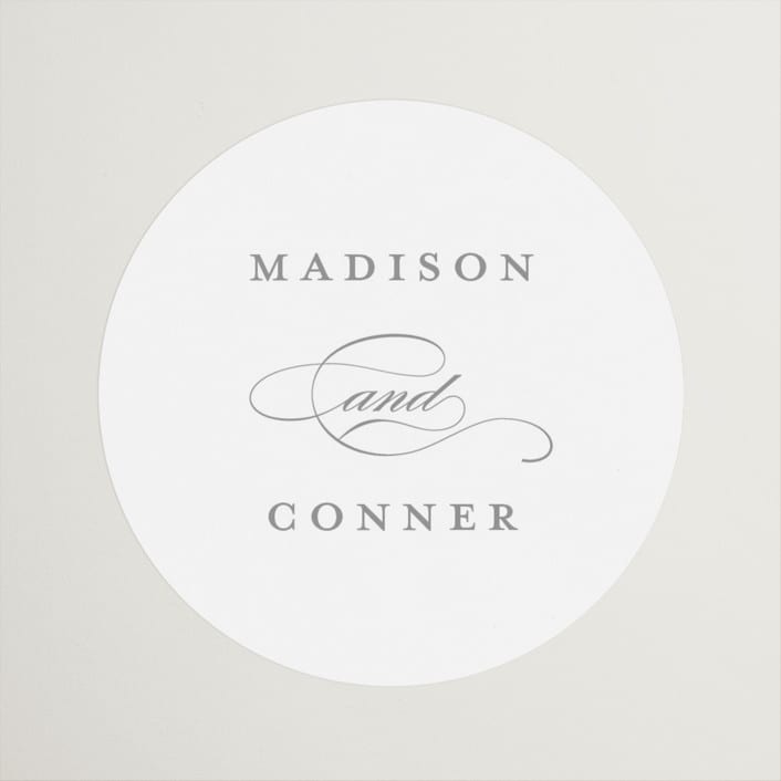 "Refined style" - Wedding Favor Stickers in Pearl by Stacey Meacham - Front