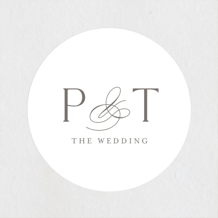 "calisson" - Wedding Favor Stickers in Mist by chocomocacino - Front