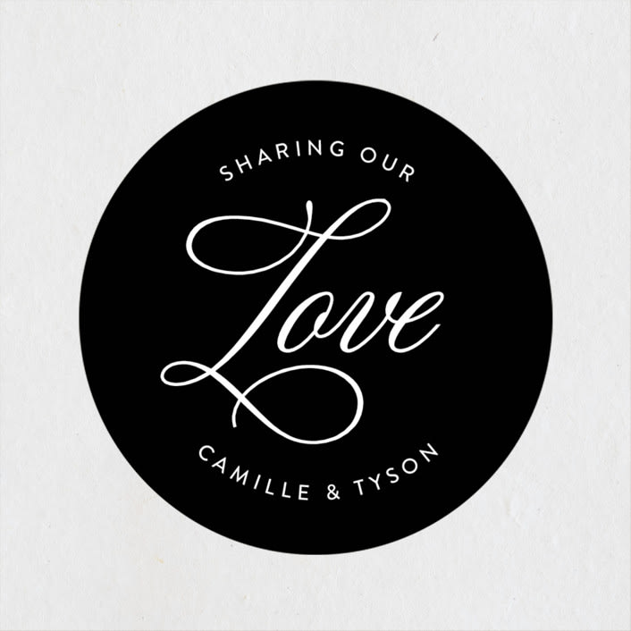 "our moment" - Wedding Favor Stickers in Tuxedo by Jill Means - Front