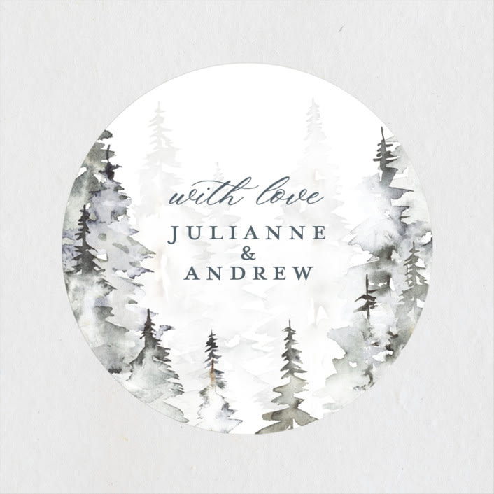 "Grand Escape" - Wedding Favor Stickers in Stone by Petra Kern - Front