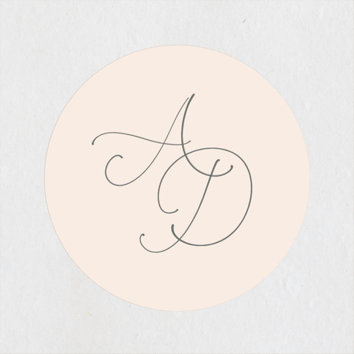 "EverAfter" - Wedding Favor Stickers in Petal by Rochelle Renee - Front