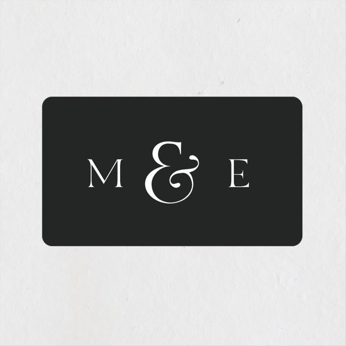 "Finley" - Wedding Favor Stickers in Graphite by Kristie Kern - Front