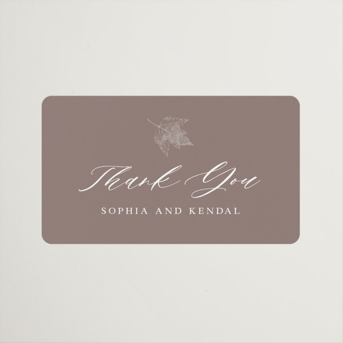 "autumne" - Wedding Favor Stickers in Maple by Lori Wemple - Front