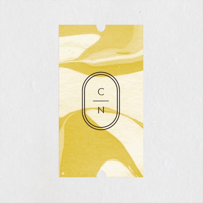 "Brooklynite" - Wedding Favor Stickers in Bisque by Annie Clark - Front