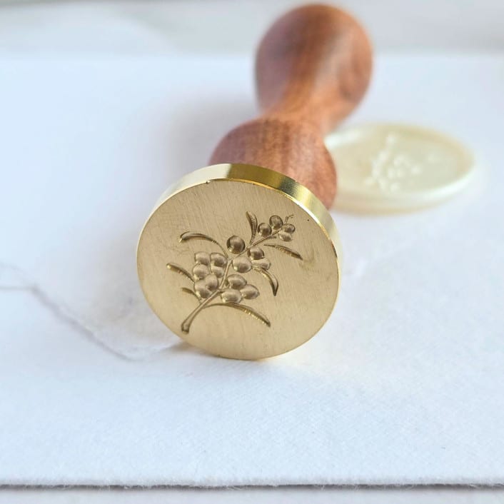 "Snowberries- Wax Seal Stamp- 25mm" - Wax Seal Stamps in multicolor by Inkspiringletters