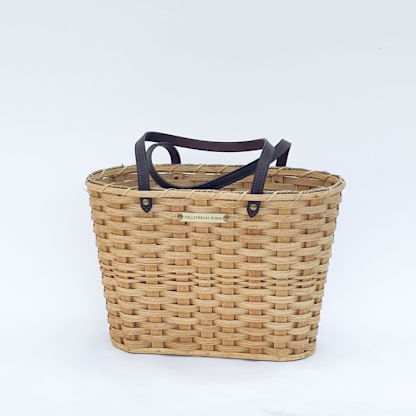 The Large Wide Weave Market Basket in Light