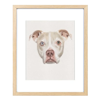 Custom Printed Digital Pet Portrait, 8x10in., Painting Commission