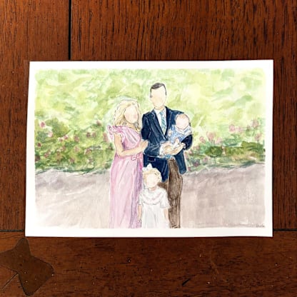Custom 5"x7" Watercolor Portrait from Photo