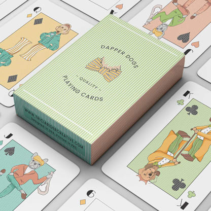 Dapper Dogs Playing Cards, Poker-Sized Playing Card Deck