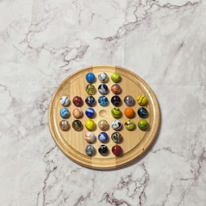 Handmade 11" Marble Solitaire