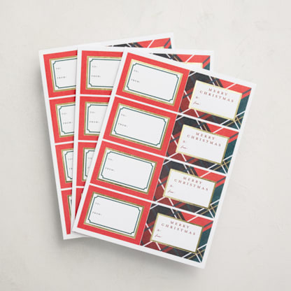 Classic Christmas Foil-Pressed Gift Stickers