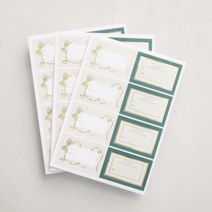 Bow Frame Foil-Pressed Gift Stickers