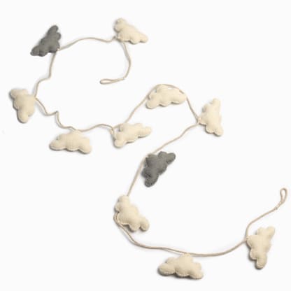 Cloud Grey & White Garland