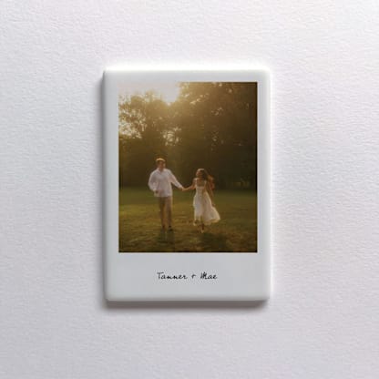 Custom Ceramic Photo Magnet - Instant Photo Style