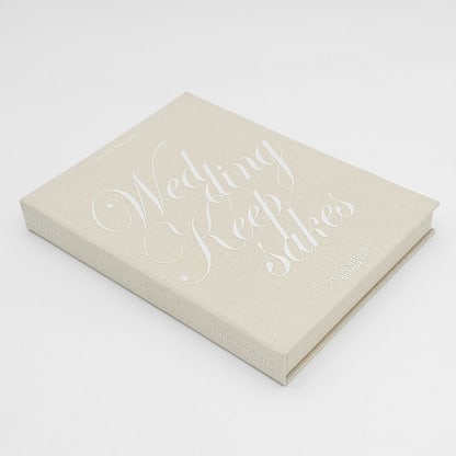 Linen Wedding Keepsake Book Box