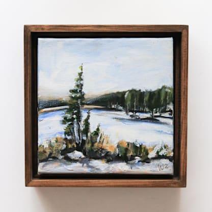 Snowy Lake - Framed