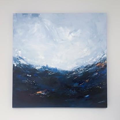 A Duet With the Wind, 30x30" Original Abstract Seascape Painting