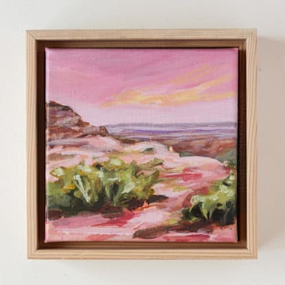 Pink Colorado Landscape Framed