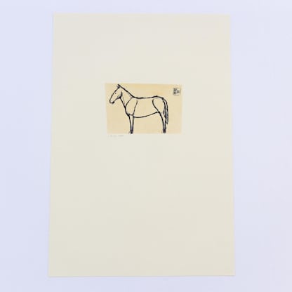 Standing Horse Cream Pastel