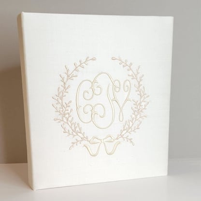 Wedding Memory Book — Ivory Silk w/Accent