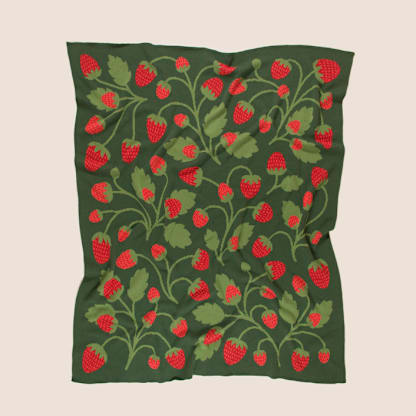Strawberry Throw Blanket