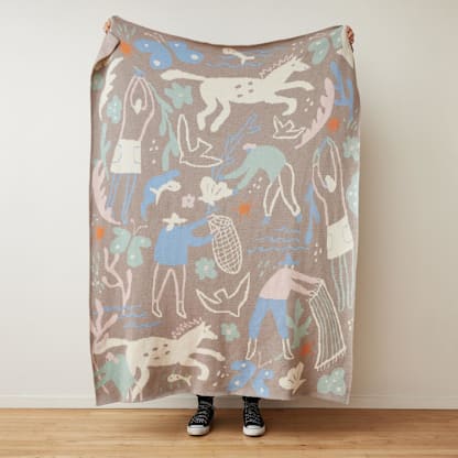 Sea Farmer Throw Blanket