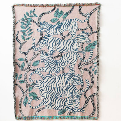 Lavender Tigers Blanket